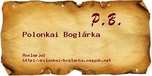 Polonkai Boglárka névjegykártya